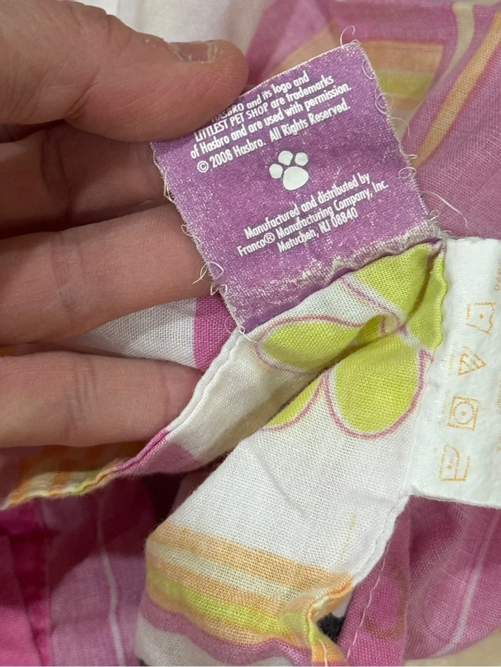 Vintage 2008 Littlest Pet Shop sheet flat cat frog bunny y2k full LPS nostalgia